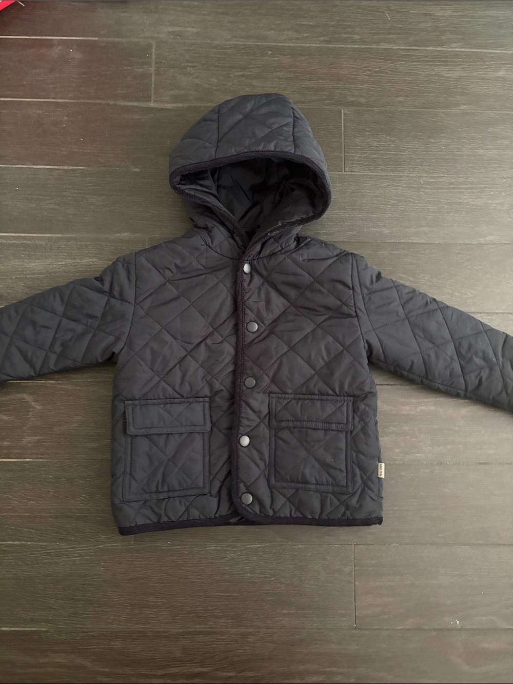 Mango Kids Quilted Hooded Puffer Jacket - Black